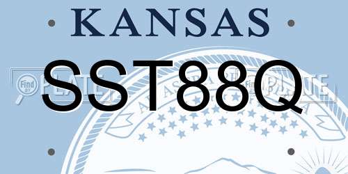 SST88Q Kansas License Plate