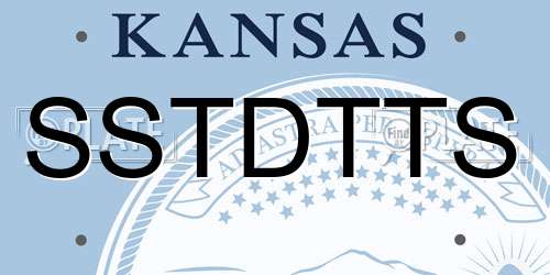 SSTDTTS Kansas License Plate