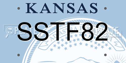 SSTF82 Kansas License Plate