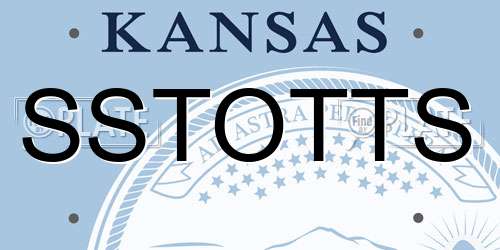 SSTOTTS Kansas License Plate