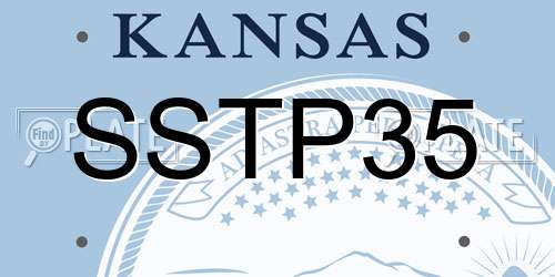 SSTP35 Kansas License Plate