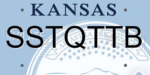 SSTQTTB Kansas License Plate