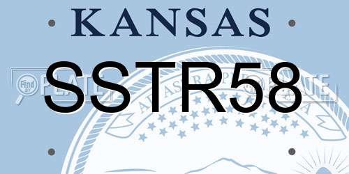 SSTR58 Kansas License Plate