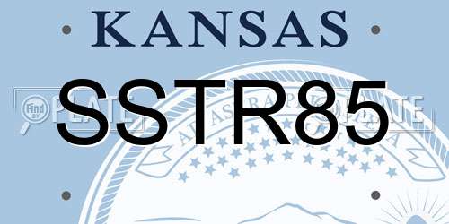 SSTR85 Kansas License Plate