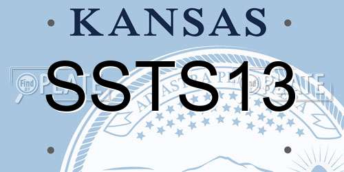 SSTS13 Kansas License Plate