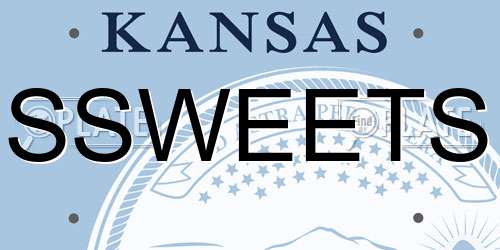 SSWEETS Kansas License Plate