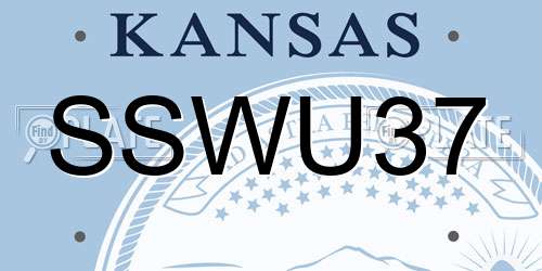 SSWU37 Kansas License Plate