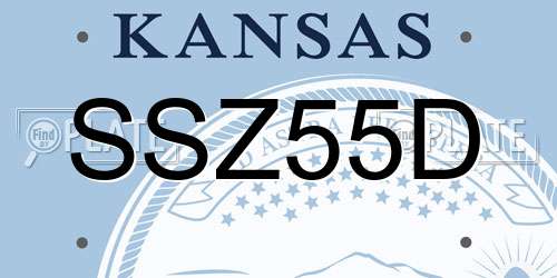 SSZ55D Kansas License Plate