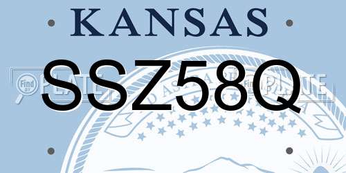 SSZ58Q Kansas License Plate