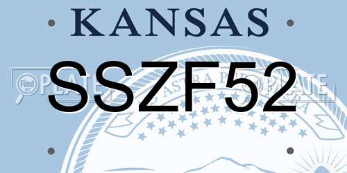 SSZF52 Kansas License Plate