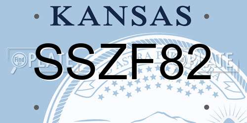 SSZF82 Kansas License Plate
