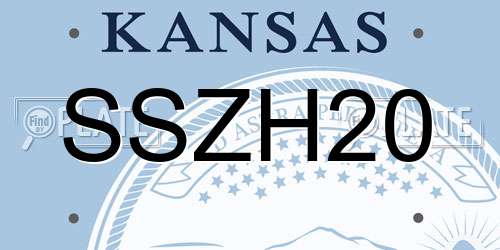 SSZH20 Kansas License Plate