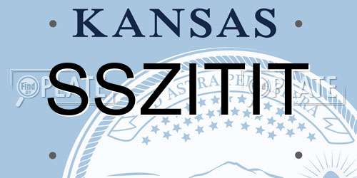 SSZITIT Kansas License Plate