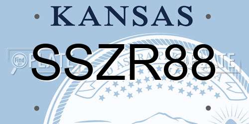 SSZR88 Kansas License Plate