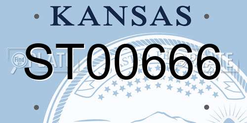 ST00666 Kansas License Plate