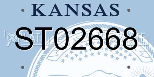 ST02668 Kansas License Plate
