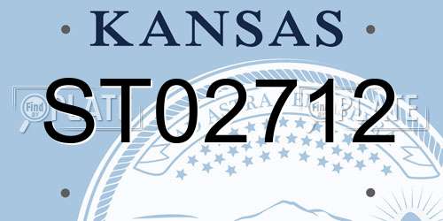 ST02712 Kansas License Plate