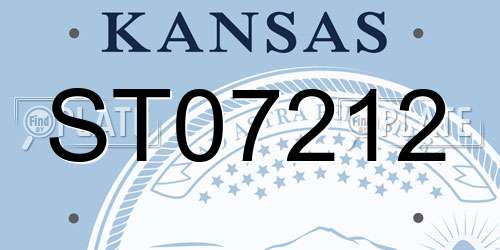 ST07212 Kansas License Plate