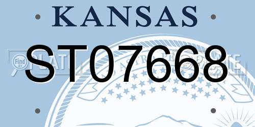 ST07668 Kansas License Plate