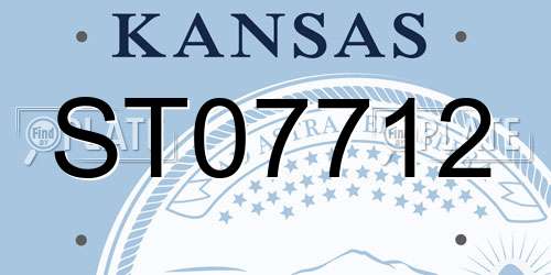 ST07712 Kansas License Plate