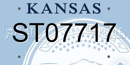 ST07717 Kansas License Plate