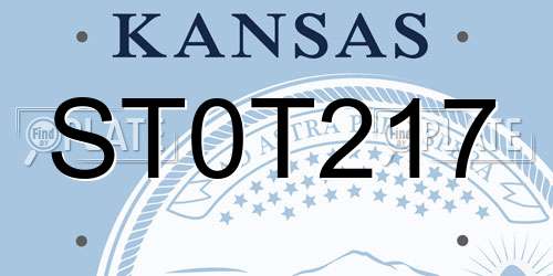 ST0T217 Kansas License Plate