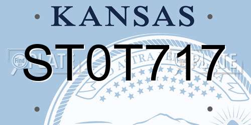 ST0T717 Kansas License Plate