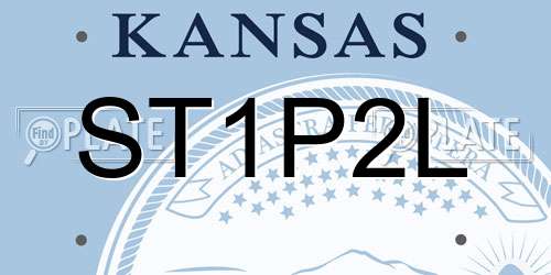 ST1P2L Kansas License Plate