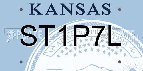 ST1P7L Kansas License Plate