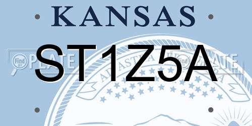 ST1Z5A Kansas License Plate