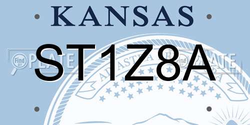 ST1Z8A Kansas License Plate