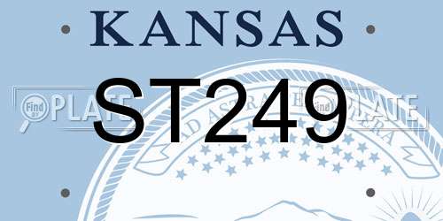 ST249 Kansas License Plate