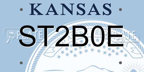 ST2B0E Kansas License Plate