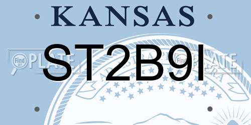 ST2B9I Kansas License Plate