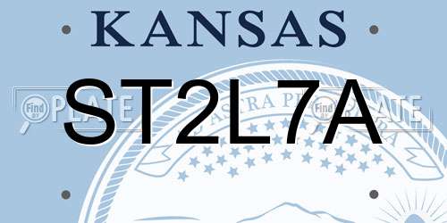 ST2L7A Kansas License Plate