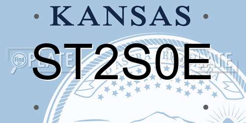 ST2S0E Kansas License Plate