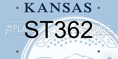 ST362 Kansas License Plate