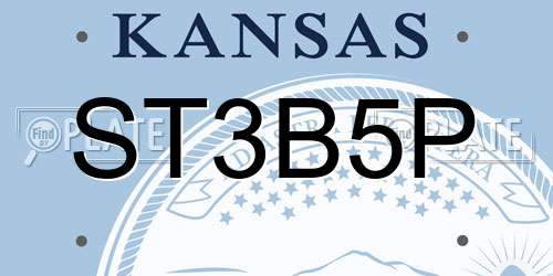 ST3B5P Kansas License Plate