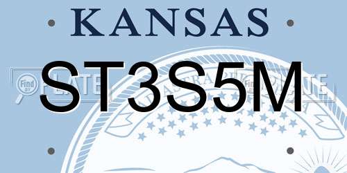 ST3S5M Kansas License Plate