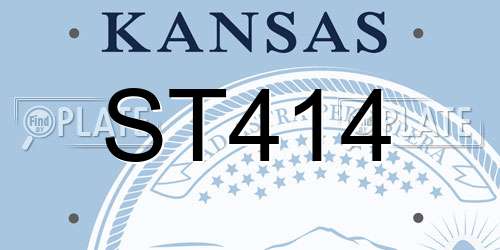 ST414 Kansas License Plate