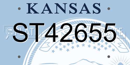ST42655 Kansas License Plate