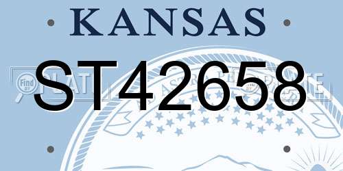 ST42658 Kansas License Plate