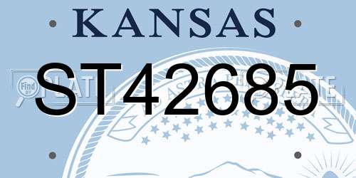 ST42685 Kansas License Plate