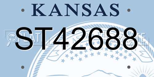 ST42688 Kansas License Plate
