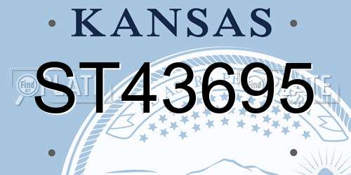 ST43695 Kansas License Plate