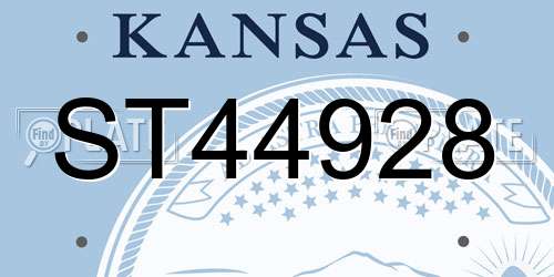 ST44928 Kansas License Plate