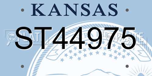 ST44975 Kansas License Plate