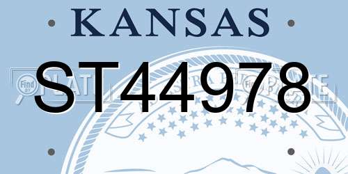 ST44978 Kansas License Plate