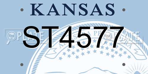 ST4577 Kansas License Plate