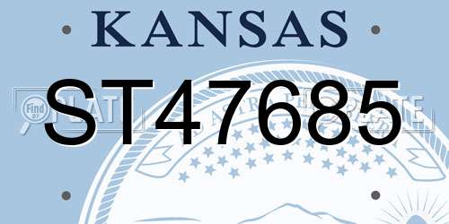 ST47685 Kansas License Plate
